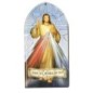Cadre plaque de porte en bois -agrave- suspendre- H- 20 cm- image coll-eacute-e avec pri-egrave-re- plusieurs saints-