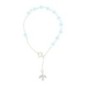 Bracelet dizainier pour enfant ajustable en argent 925 °/°° 17,5 cm avec colombe, Ø 4 mm - 2 couleurs. Livré en boîte.