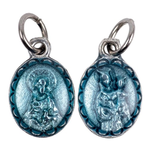 Médaille scapulaire en résine bleue, double face – 2 tailles