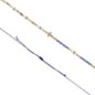 Collier de couleur dorée sur corde réglable, croix avec strass. LOT DE 5 COULEURS ASSORTIES.