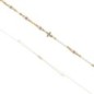 Collier de couleur dorée sur corde réglable, croix avec strass. LOT DE 5 COULEURS ASSORTIES.