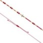 Collier de couleur dorée sur corde réglable, croix avec strass. LOT DE 5 COULEURS ASSORTIES.