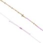Collier de couleur dorée sur corde réglable, croix avec strass. LOT DE 5 COULEURS ASSORTIES.