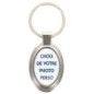 Porte-clés en métal de couleur argenté de forme ovale H. 4.3 cm. Livré en boite cadeaux. Existe avec différents Saints.