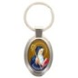 Porte-clés en métal de couleur argenté de forme ovale H. 4.3 cm. Livré en boite cadeaux. Existe avec différents Saints.