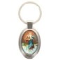Porte-clés en métal de couleur argenté de forme ovale H. 4.3 cm. Livré en boite cadeaux. Existe avec différents Saints.