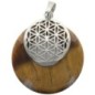 Pendentif avec fleur de vie, différentes pierres