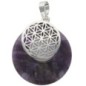 Pendentif avec fleur de vie, différentes pierres