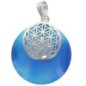 Pendentif avec fleur de vie, différentes pierres