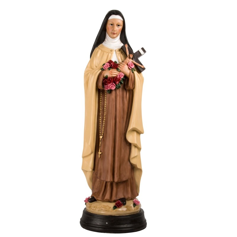 Statue Sainte Thérèse de l'Enfant Jésus en résine peinte à la main.- Plusieurs tailles-