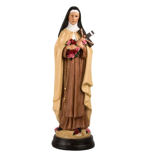 Statue Sainte Thérèse de l'Enfant Jésus en résine peinte à la main.- Plusieurs tailles-