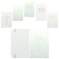 Bloc-notes blanc avec symbole H. 14 x 9 cm.