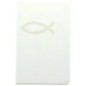 Bloc-notes blanc avec symbole H. 14 x 9 cm.