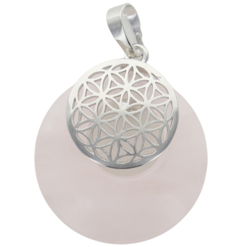 Pendentif avec fleur de vie, différentes pierres