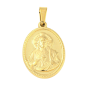 Médaille en acier inoxydable de couleur dorée, H. 2.1 cm. Existe avec différents Saints.