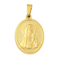 Médaille en acier inoxydable de couleur dorée, H. 2.1 cm. Existe avec différents Saints.