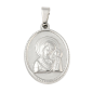 Médaille en acier inoxydable de couleur argentée, H. 2.1 cm. Existe avec différents Saints.