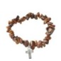 Bracelet sur elastique pour enfant, eclats de pierre 7mm. Differentes pierres.