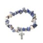 Bracelet sur elastique pour enfant, eclats de pierre 7mm. Differentes pierres.