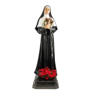 Statue en resine peinte a la main de sainte Rita. Plusieurs tailles.