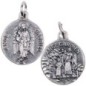 Médaille métal moulée couleur argentée diam 1.8 cm. Anges Gardien/Gabriel