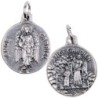 Médaille métal moulée couleur argentée diam 1.8 cm. Anges Gardien/Gabriel