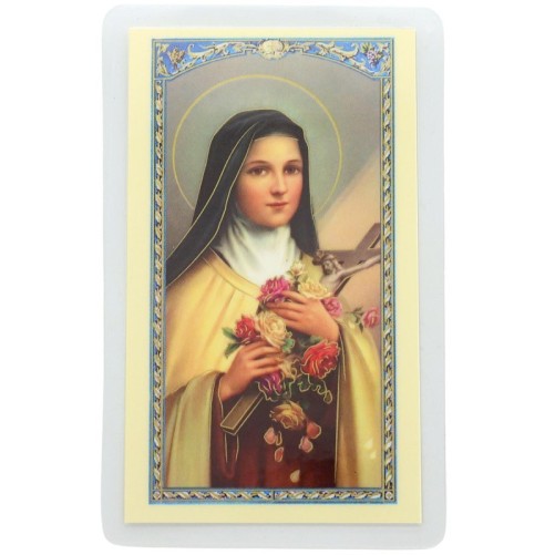 Image papier plastifie avec priere 11.5 x 7 cm, plusieurs saints.