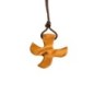 Croix de Taize en bois d olivier H. 2,7 cm avec cordon 70 cm.