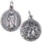 Médaille moulée ou frappée en métal couleur argentée Ø 1.8 cm. Plusieurs saints.