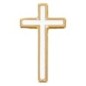 Pin's croix dorée avec résine H. 3 cm, existe en différentes couleurs