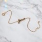 Bracelet en plaqué or avec inscription Jésus