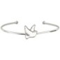 Bracelet jonc avec colombe pour enfant argent 925 °/°° (2.70 g)