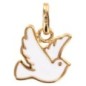Pendentif colombe en plaqué or H. 1.4 cm