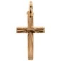 Croix en plaqué or ciselée H. 1.8 cm