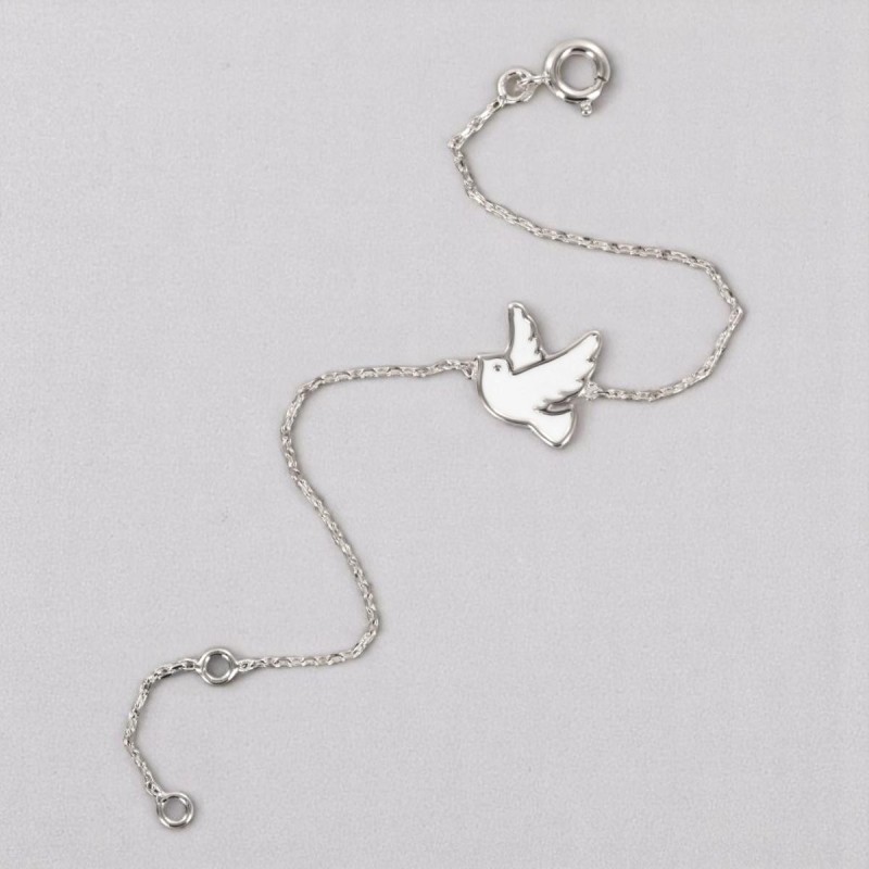 Bracelet en argent 925 -deg---deg--deg- -1-6 g- avec colombe