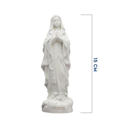 Statue fluorescente de Notre Dame de Lourdes. Hauteur 15 cm.