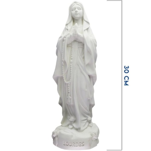 Statue fluorescente de Notre Dame de Lourdes. Hauteur 30 cm.