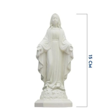 Statue fluorescente en résine de la Vierge Miraculeuse. Existes en différentes tailles.