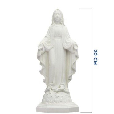 Statue fluorescente en résine de la Vierge Miraculeuse. Existes en différentes tailles.