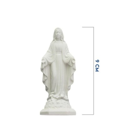Statue fluorescente en résine de la Vierge Miraculeuse. Existes en différentes tailles.