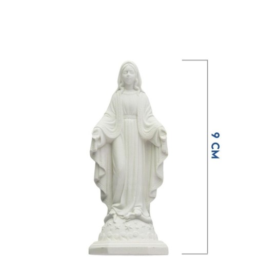 Statue fluorescente en résine de la Vierge Miraculeuse. Existes en différentes tailles.