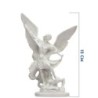 Statue fluorescente en résine de Saint Michel. Hauteur 15 cm.