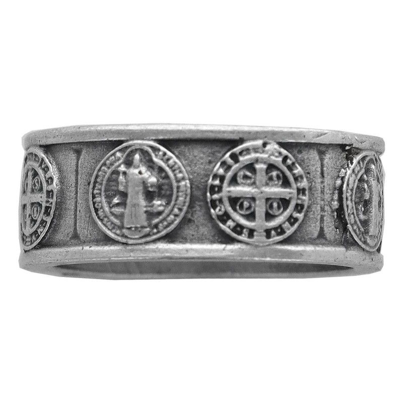 Bague en metal de Saint Benoit livre dans une pochette individuelle. Existe en differentes tailles