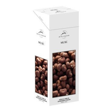Boite de 6 tubes de 20 batonnets d´encens, parfume aux huiles essentielles.