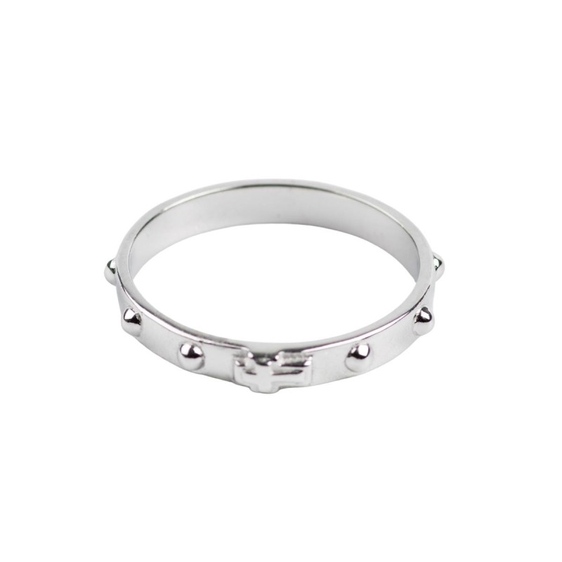 Dizainier bague classique en argent 925 rhodié, plusieurs tailles. Livré en boîte.