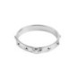 Dizainier bague classique en argent 925 rhodié, plusieurs tailles. Livré en boîte.