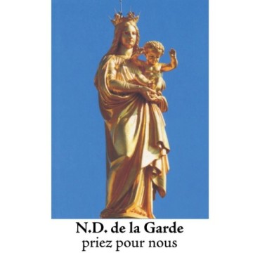 Autocollant Transparent classique de saint avec prière H. 10.5 x 6.5 cm pour bougie de neuvaine.