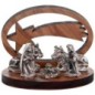 Mini nativite en bois avec sujet en metal. Differents modeles.