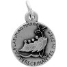 Médaille en métal de couleur argentée Ø 1.3 cm du jubile 2025 des Pèlerins de l'Espérance..