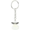 Porte-clés ange avec une robe coquille, H. 3 cm.